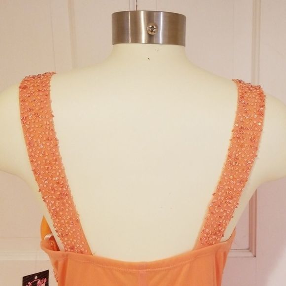 New My Michelle orange mini dress size L - Picture 4 of 6